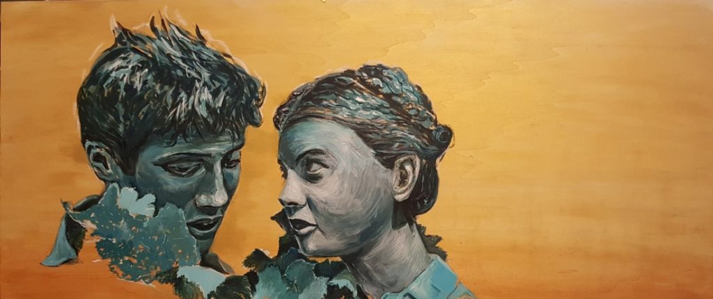 Shy Abady, They Walked Through the Fields, 2018, Acrylic on plywood